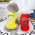 Dog Clothes Basketball Mesh T-Shirt, Pet Sportswear | Breathable Fashion Dog Shirt for Spring/Summer (Red, Small)