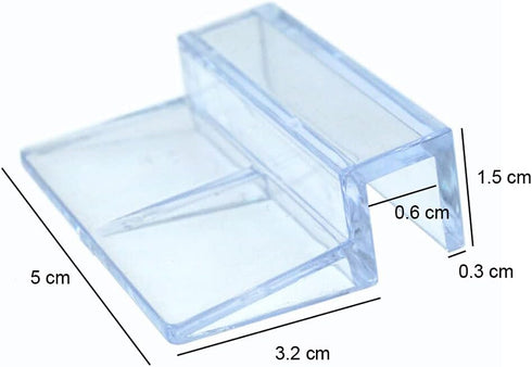 6 Pieces Acrylic Transparent Fish Tank Glass Cover Clip Glass Cover Support Holders Lid Support Holder for Rimless Aquarium Fish Tank (6 mm)