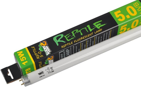 LUCKY HERP 5.0 UVB Fluorescent Tube Terrarium Lamp - T8, 15 Watts, 18 Inches