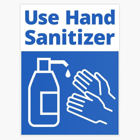 BKR Graphics Use Hand Sanitizer Sign Vinyl Sticker Waterproof Bumper Sticker Laptop Window 5"