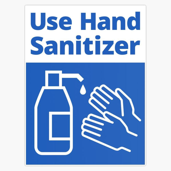 BKR Graphics Use Hand Sanitizer Sign Vinyl Sticker Waterproof Bumper Sticker Laptop Window 5"
