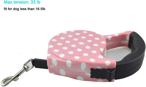 Blovess Yueton 16.5 ft Pet Dog Cat Puppy Retractable Leash Traction Rope Walking Lead Leash (Pink)