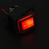 Twidec 2Pcs Waterproof DC12V Rocker Toggle Switch, Red LED Light Illuminated, 16A, ON/Off DPST