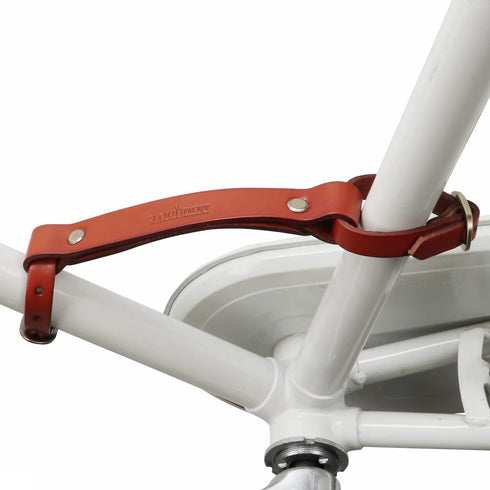 TOURBON Leather Bike Handle Strap, Bicycle Frame Carrying Lifter