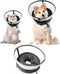 Dog Cone Collar, Inflatable Dog Cone After Surgery for Small Medium Large Dogs, Soft Dog Cone of Alternative with Enhanced Anti-Licking Guard Shield for Pets (Black, S (Neck: 5"-8"))