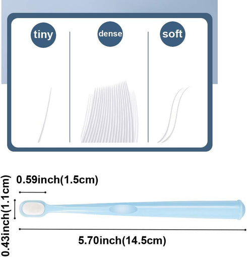 Extra Soft Small Dog Toothbrush Kit, Cat Dental Toothbrush Silicone, 2 Pack Easy to Handle Teeth Cleaning Head