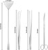 Aquascape Tools Aquarium Kit - 4PCS Terrarium Supplies Include Long Tweezers for Terrarium, Feeding Tongs, Aquarium Scissors, Aquarium Algae Scraper for Fish Tank Cleaning Plant Trimming