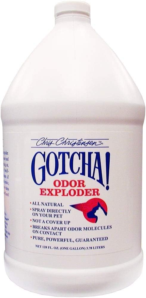 Chris Christensen Gotcha Odor Exploder Dog and Pet Odor Eliminator, 1 Gallon - Natural Food-Grade Odor Neutralizer for
