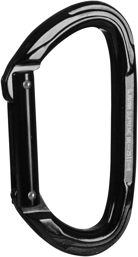 Fusion Climb Vapor Aluminum Modified D Black Carabiner 5-Pack (FP-8122-ST-BLK-5P)