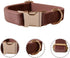 Dog Collar and Leash Set,Soft & Comfy Velvet Dog Collar and Leash with Heavy Duty Metal Buckle and D-Ring Adjustable Collars for Small Medium Large Dogs(Collar+Leash XL Neck 14.56"-23.62", Dark Pink)