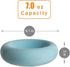 6.1 Inch Cat Bowls, 7 oz Ceramic Cat Food Bowl, Whisker Fatigue Relief Cat Bowl, Anti-Vomiting, Protect Spine, Perfect for Indoor Cats(Blue)