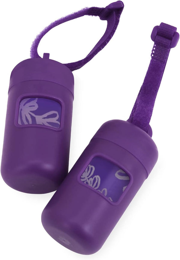 Best Pet Supplies Dog Poop Bag Holder Leash Attachment with 30 Bags,