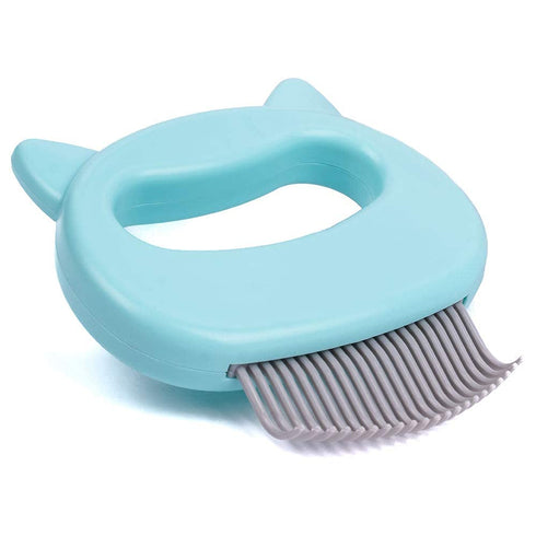 Leo's Paw The Original Soft Deshedding Brush, Massaging Shell Comb for Grooming Long and Short Hair Cat Dog Bunny (Mint)