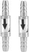 2Pcs Stainless Steel CO2 One Way Check Valve for Aquarium CO2 System, Prevent Water Flowing Back