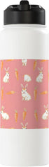 Patternado Studio Cute Bunny Carrot Soft Minimal Animal Spring Design Stainless Steel Insulated Water Bottle