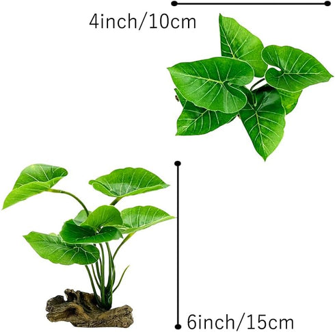 Smoothedo-Pets Fish Tank Decor, Betta Leaf Pad Hammock, 6 Inch Plastic Artificial Plant for Small Tanks