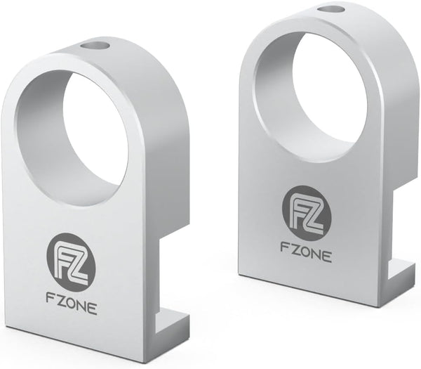 FZONE Mini Aquarium Fixing Clamp - Aluminum Alloy Holder for Rimless Aquariums, 2pcs with Anti-Overflow Card Slot