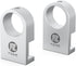 FZONE Mini Aquarium Fixing Clamp - Aluminum Alloy Holder for Rimless Aquariums, 2pcs with Anti-Overflow Card Slot