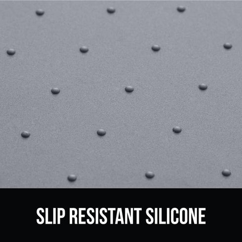 Gorilla Grip 100% Waterproof BPA Free Silicone Pet Feeding Mat, 16x10, Gray, Protects Floors, Dog Cat Food Mats