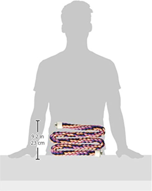 1 1/4-Inch 64-Inch Paradise Toys Cotton Zig Zag Perch, by Max
