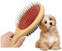 Wooden Dog Brush Double Sided, Pet Hair Grooming Brush for Dogs & Cats, Pin and Bristle Soft Brush for Cleaning