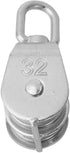 Stainless Steel Double Wheel Pulley Block for Wire Rope Chain Traction, Double Pulley