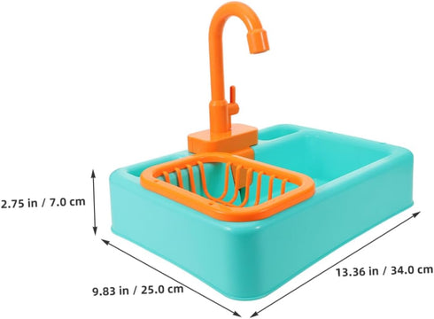 2pcs Bird Bath Tub Toy Interactive Fountain for Birds Automatic Water Circulation Vegetable Washing Basin Parrot Shower
