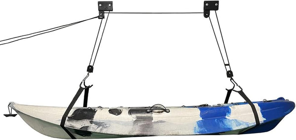 LIBOSULV Kayak Hoist Lift Systems - Garage Storage for Kayaks, Canoes, Surfboards, Bikes