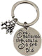 Sportybella Ski Charm Keychain, She Believed She Could Jewelry for Women Skiers