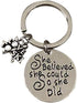 Sportybella Ski Charm Keychain, She Believed She Could Jewelry for Women Skiers