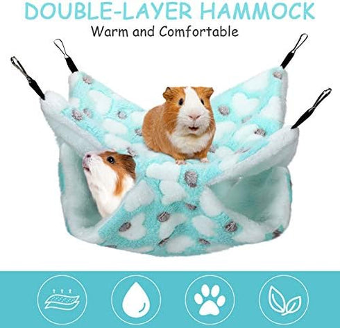 Boao 2 Pcs Guinea Pig Rat Hammock for Small Animals, Hanging Accessories for Guinea Pig, Hamster
