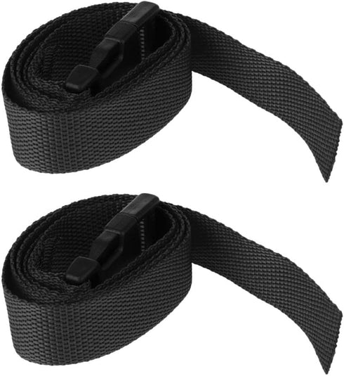 Pack of 2 Adjustable Golf Trolley Webbing Straps with Buckle, Nylon for Backpack Luggage, Black