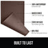 Gorilla Grip 100% Waterproof Raised Edge BPA Free Silicone Pet Feeding Mat, Dog Cat Food Mats Contain Spills Protects Floors, Placemats for Cats and Dogs Water Bowl, Pets Accessories 16x10, Brown