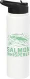 Salmon Fishing Gear Salmon Whisperer Salmon Fishing Stainless Steel Insulated Water Bottle