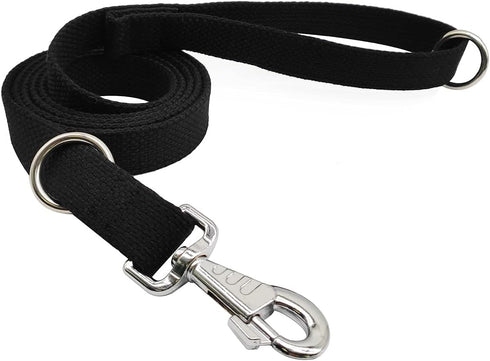6ft Heavy Duty Tactical Dog Leash, Military Style Thick Nylon Strong K9 Leash for Outdoor Walking Hunting Hiking, Black