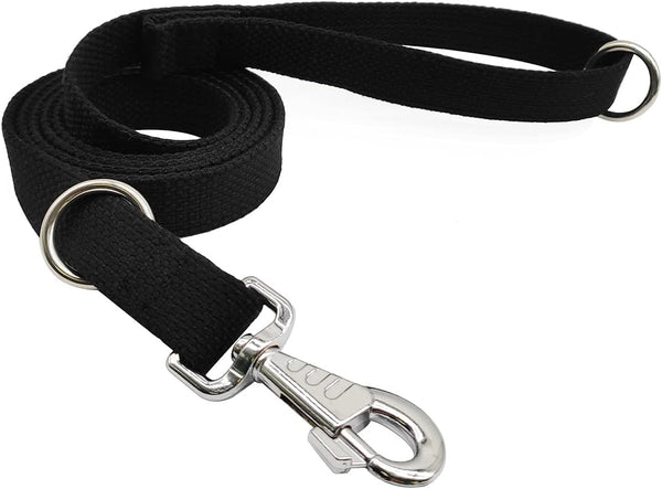 6ft Heavy Duty Tactical Dog Leash, Military Style Thick Nylon Strong K9 Leash for Outdoor Walking Hunting Hiking, Black
