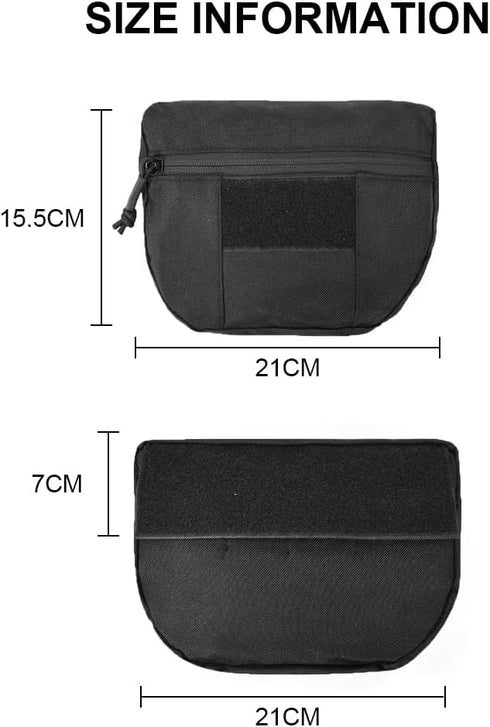 Tactical Dump Drop Pouch Utility Pouch with Hook & Loop for AVS JPC CPC Tactical Vests and Chest Rig