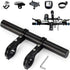 RIIPOO Aluminum Alloy Bike Handlebar Extender, 11.8" Dual Bracket for Mountain Cycling, Secure Mount for Lights