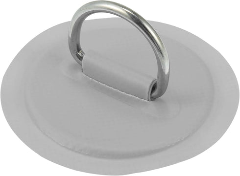 X AUTOHAUX 6pcs D Ring Patch, 8cm PVC Stainless Steel Round Shape Pad Set for Inflatable Boat Kayak Canoe Deck