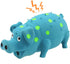 Andiker 8" Blue Dog Squeaky Toy, Durable Latex Chew Toy with Oinks Sound Squeaker for Dental Biting and Chasing