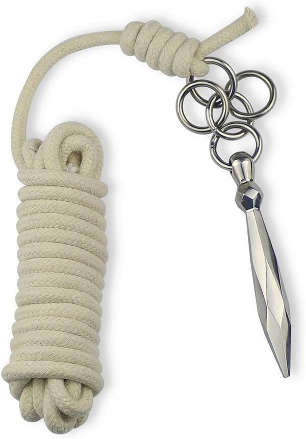 Rope Dart Meteor Hammer Exercise Ball, Rubber Meteor Hammer for Chinese Kungfu Traditional Martial Arts