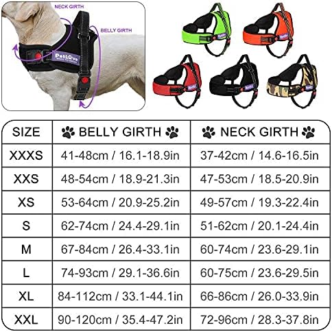Dog Harness, Adjustable Soft Leash, Padded No Pull Harness for Small Medium Large Dogs - Red