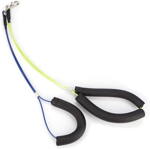 Oumefar Adjustable Pet Grooming Leash - No-Sit Haunch Holder Restraint for Dogs Cats Grooming Table Arm (Yellow+Blue)