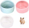 3 Pcs Ceramic Hamster Bowl, Small Animal Food Bowl and Water Dish Feeder, No Spill, No Turnover for Guinea Pig