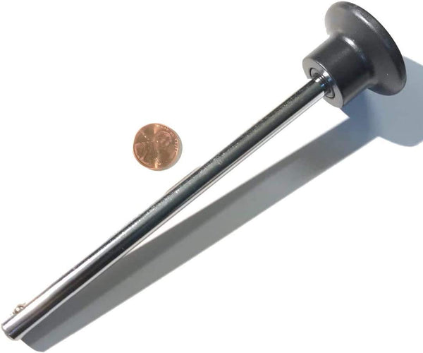 Pin, Tensile - 3/8 Diameter | 5-1/2" Locking Space | Jumbo Round Black HARD Plastic Knob