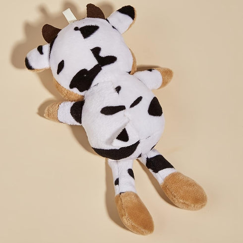 1Pc Pet Chew Toy - Puppy Molar Animal Shape Bite Resistant Plush Toy for Small Medium Large Dogs, Black&White (ZS441)