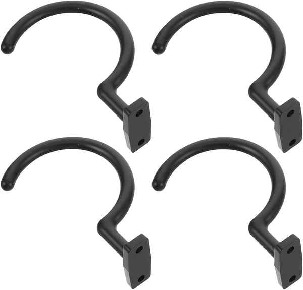 Didiseaon 4pcs Metal Pool Cue Holder Hooks for Billiards Table Side Snooker