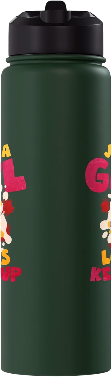 Ketchup Costume Just A Girl Who Loves Ketchup Stainless Steel Insulated Water Bottle