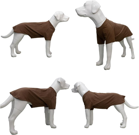Lovelonglong Basic Blank T-Shirt for Medium Large Dogs, Coffee Dog Costumes Tee Shirts XXXL