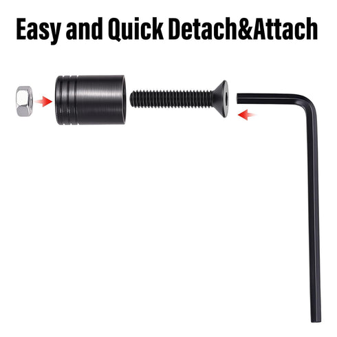 NEATABY 7 Quick Detach Swivels Mount Base Adapter Kit, Black Metal Stud Wrench, Pcs